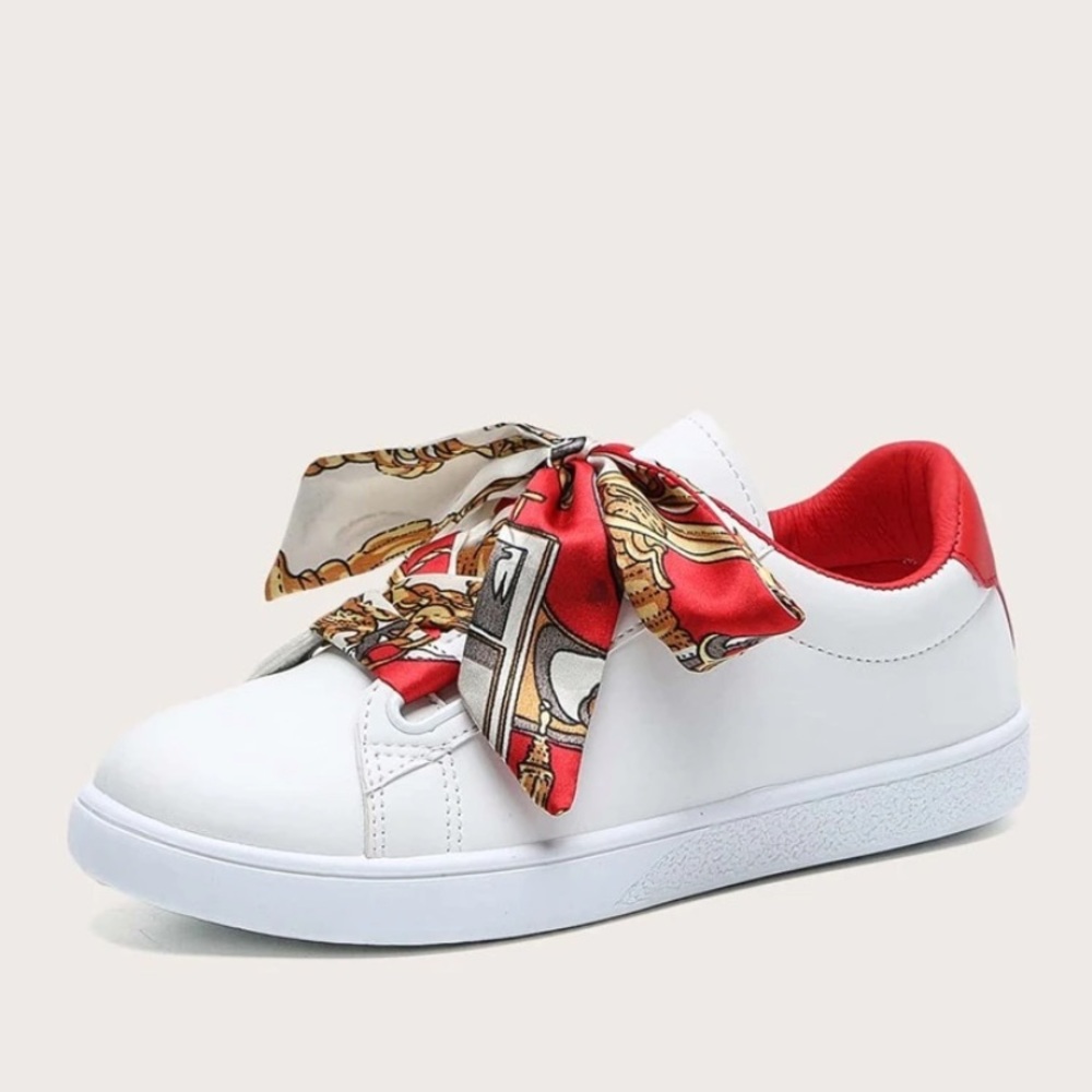 White with Red Bandana Sneaker